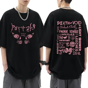 Melanie Martinez Portály Tour T Shirt Hip Hop Muže, Módní Ženy Bavlna Volné Krátký Rukáv Y2K Harajuku O-Neck T-košile, Streetwear Obrázek