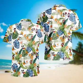 Mickey a Minnie Mouse Cartoon Disney Havajské Košili Obrázek
