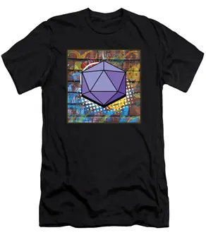 Moderní Abstraktní Geometrické Umění, Icosahedron Izometrické 3d Tvar Formy T-Shirt Obrázek