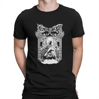 Muži T-Shirt líbání smrt Blázen Bavlněné Tričko Krátký Rukáv Black Metal T Košile Kulatý Límec Topy Dospělé Obrázek