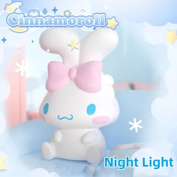 Nové Anime Kreslený 3D Lampa Světlo Sanrio Cinnamonroll Špetka Noční Světlo Roztomilý Ložnice Desktop Spaní Noční lampičky Dívka Dary Obrázek
