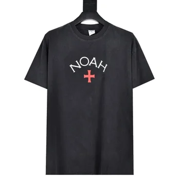 Nový Ročník Cross Prát Tisk NOAH T Shirt Muži, Ženy, EU Velikost 100% Bavlna NOAH Top Tees Harajuku Věci Obrázek
