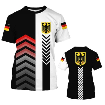 Německo T-shirt Men 3D Vlajka Polska Grafický Tisk T Košile Módní Krátký Rukáv Nadrozměrné Vintage Topy Tričko Pro muže Oblečení Obrázek