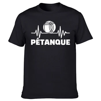 Petanque Srdce Tričko Muže Vytvořit 100% Bavlna Jedinečný Grafický Prodyšná Letní Styl Cool Tričko Obrázek