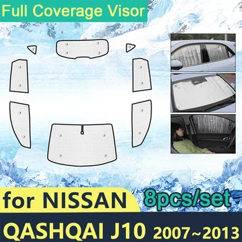 Plné Kryty Slunečníky Pro Nissan Qashqai J10 2007~2013 Auto Tónované Autoskla Boční Okno Roleta Shaby Příslušenství 2010 Obrázek