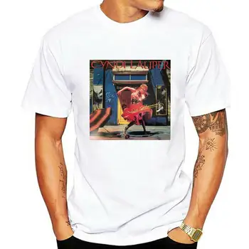 Pláž muž tee shirt módní tisk tees Cyndi Lauper Punk Pop Zpěvák Retro 1980 Music T Shirt mužské cool krátký rukáv bavlněné topy Obrázek