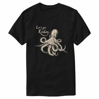 Pojďme Kraken, T-Košile 100% Bavlna O-Krk v Létě Krátký Rukáv Ležérní Pánské T-shirt Velikost S-3XL Obrázek