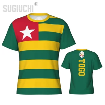 Přiléhavé Sportovní tričko Togo Togo Vlajky 3D Pro Muže, Ženy Tees jersey Oblečení Fotbal Fotbalové Fanoušky Dárek Vlastenecké tričko Obrázek