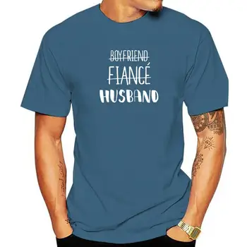 Přítel, Snoubenec, Manžel Roztomilý Legrační Zásnubní Párty Tričko Street T Shirt Bavlněné Pánské T Košile na Míru Převažující Obrázek