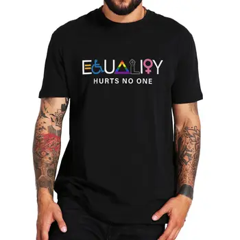Rovnost Bolí Nikdo Tričko LGBT Rovnost Gay Pride Lidských Práv T-Shirt Pro Muže Ženy 100% Bavlna Oversize Camiseta Obrázek
