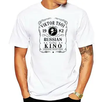 Ruský Kino Kapela T Tričko Pánské, Krátké Rukávy Rusko Rock T Shirt Vintage Viktor Tsoi Tričko Tištěné Merch Léto T-shirt Obrázek