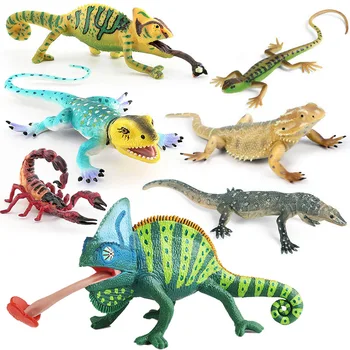 Simulace Plaz Zvířata, Ještěrka Phrynosoma Chameleon, Scorpion Akční Figurky Vousatý Drak Miniacture Pro Děti, Vzdělávací Hračky Obrázek