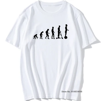 Skútr Vyvážení Vozu Evoluce Novinkou Tisk Mens T-shirt 100% Bavlna Crewneck Letní Větrání Hip Hop Pánské Krátký Rukáv Top Obrázek