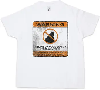 SOUSEDSTVÍ SLEDOVAT ZNAMENÍ, Děti Chlapci T-Shirt, Symbol, Logo Vigilantismus Vigilante Obrázek
