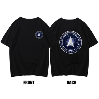 Spojené Státy Vesmírné Síly USSF Vojenské tričko Vojenské Téma Reverzibilní Tee Topy Camiseta Hombre Roupas Masculinas Tee Tops Obrázek