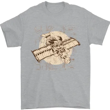 Steampunk Letec Pes 100% Bavlna T-Shirt Obrázek