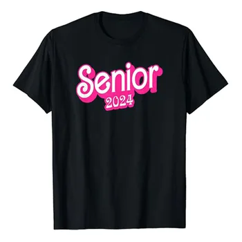 Třída 2024 Senior Dárky Vtipné Seniory 2024 T-Shirt Zpátky Do Školy Schoolwear Šaty Dopis Tisk Říká Absolvent Grafické Tee Obrázek