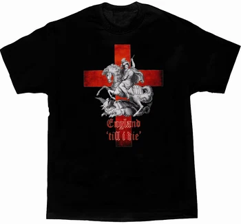 V anglii Až do smrti. St George ' s Day Dragon Slayer T-Košile 100% Bavlna O-Krk v Létě Krátký Rukáv Ležérní Pánské T-shirt Velikost S-3XL Obrázek