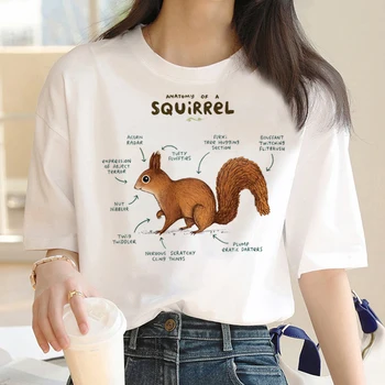 Veverka tričko ženy komické legrační Japonské t-košile dívka komické oblečení Obrázek