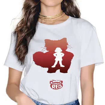Vintage Cute GIrl T-Shirt Ženy Kolem Krku Bavlněný Trička Soustružení Červené Krátký Rukáv Tričko New Příjezdu Šaty Obrázek