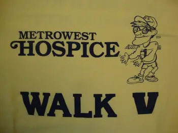 Vintage Metrowest Hospic Chodit V Nové Světové Banky Framingham Tričko Velikost L, dlouhé rukávy Obrázek