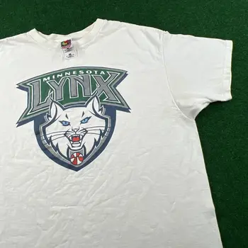 Vintage Minnesota Lynx Tričko Pánské XL Bílá WNBA Basketbalový Tým Loga Sportovní Tričko dlouhý rukáv Obrázek