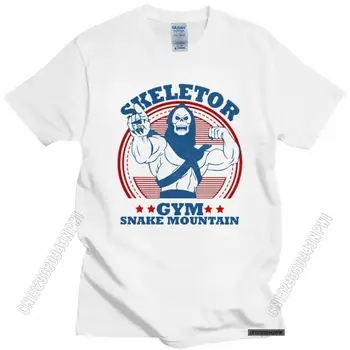 Vtipné Skeletor Gym T-Shirt Snake Mountain Tričko Pánské On-Muž, A Páni Vesmíru Tričko O-Krk Bavlna TeeTops Obrázek