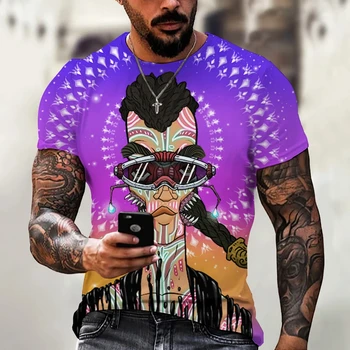 Vtipné Tričko Pro Muže Krátký Rukáv 3d Tisk O Krk Top Hip Hop T-Shirt Mužské Trička Módní Nadrozměrné Oblečení Pánské Svetry Obrázek